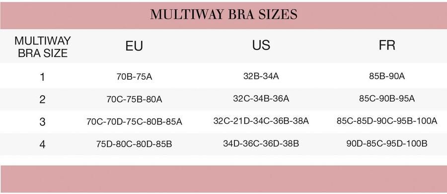 Magic bodyfashion Beha die op verschillende manieren te dragen is model 'MULTIWAY'