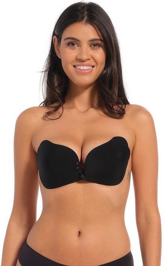 MAGIC Bodyfashion voorgevormde strapless push-up plak bh Va-Va-Voom zwart - Foto 3
