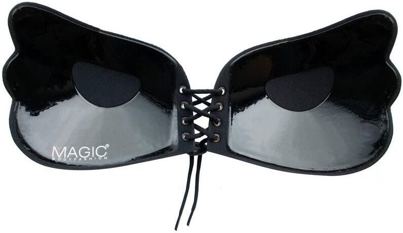 MAGIC Bodyfashion voorgevormde strapless push-up plak bh Va-Va-Voom zwart - Foto 6