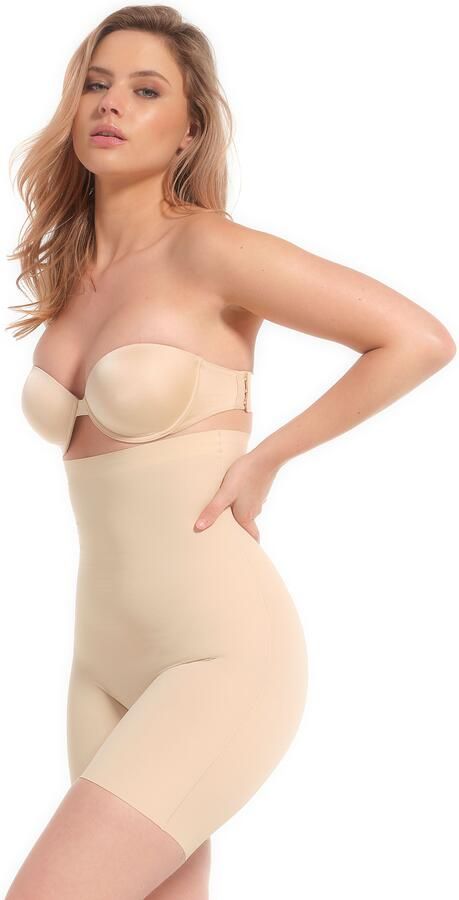 Magic Body Fashion Shapingbroek Maxi Hi-Bermuda Siliconen afwerking aan de bovenkant voorkomt oprollen - Foto 6