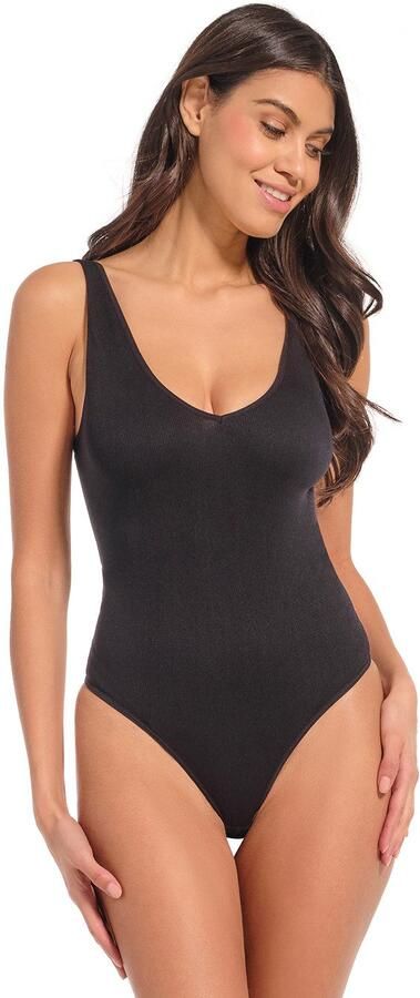 MAGIC Bodyfashion stringbody EveryBody V-neck zwart - Foto 5