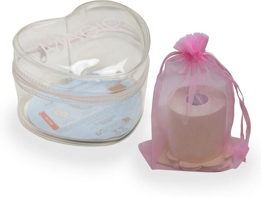 Magic Body Fashion Tepelcovers 4 m boobtape 3 paar tepelbedekkers 2 invisible sticky thongs (9 paar)