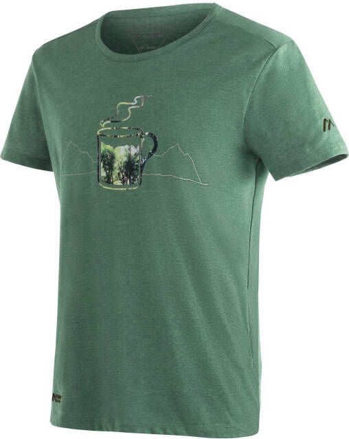 Maier Sports Functioneel shirt Coffee Break M Veelzijdig T-shirt in aantrekkelijke mêlee-look