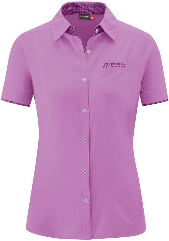 Maier Sports Functionele blouse Amira S S Zomers-lichte blouse met korte mouwen en borstzakje
