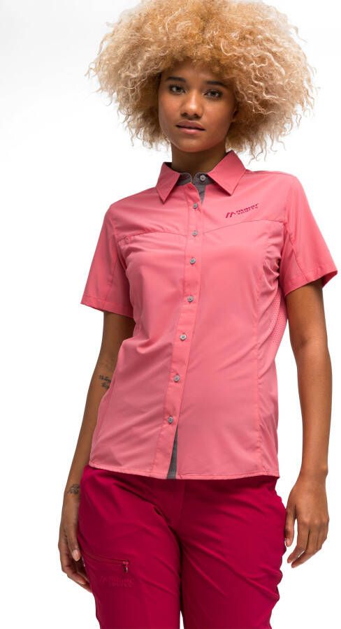 Maier Sports Functionele blouse Sinnes Tec WS S Lichte elastische trekkingblouse met zonnekraag