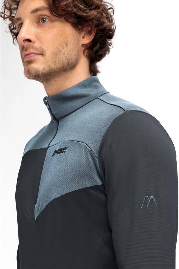 Maier Sports Coltrui Felian Heren midlayer onderhoudsvriendelijk half-rits fleece regular fit - Foto 2