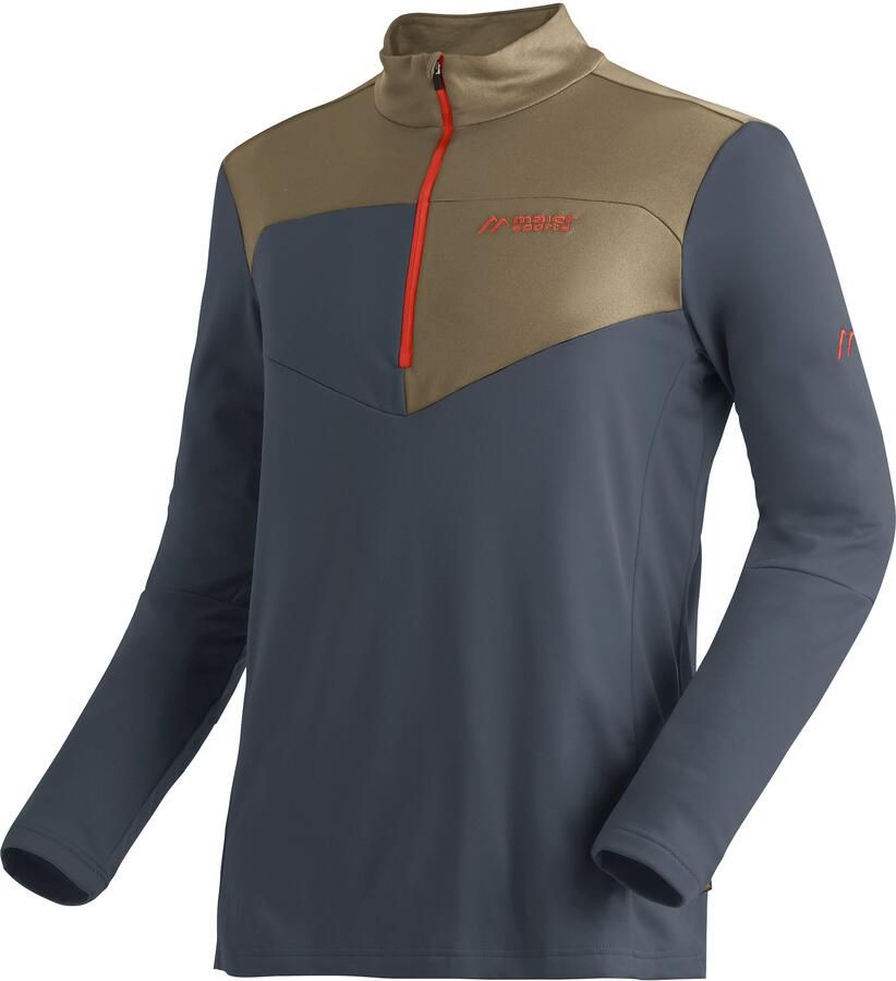 Maier Sports Coltrui Felian Heren midlayer onderhoudsvriendelijk half-rits fleece regular fit - Foto 3