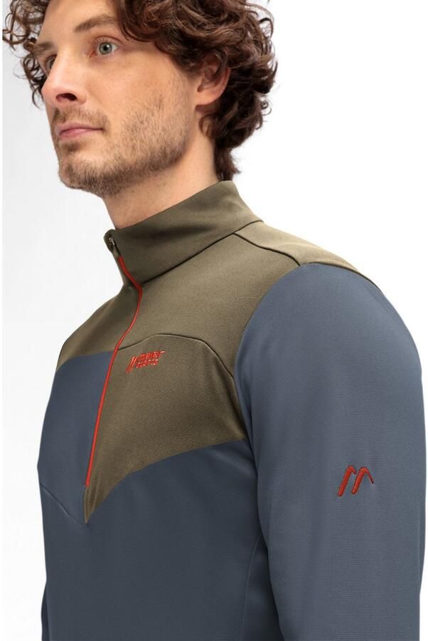 Maier Sports Coltrui Felian Heren midlayer onderhoudsvriendelijk half-rits fleece regular fit - Foto 2