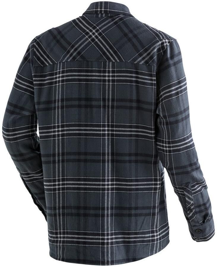 Maier Sports Flanellen overhemd Predeal M Heren overhemd met lange mouwen overhemd met losse pasvorm 100% katoen