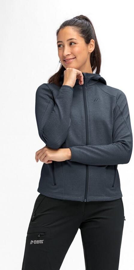 Maier Sports Fleecejack Tesila Hood W Dames midlayer ademend snel drogend full-zip regular fit - Foto 5