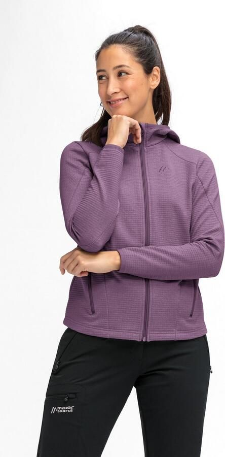 Maier Sports Fleecejack Tesila Hood W Dames midlayer ademend snel drogend full-zip regular fit - Foto 4