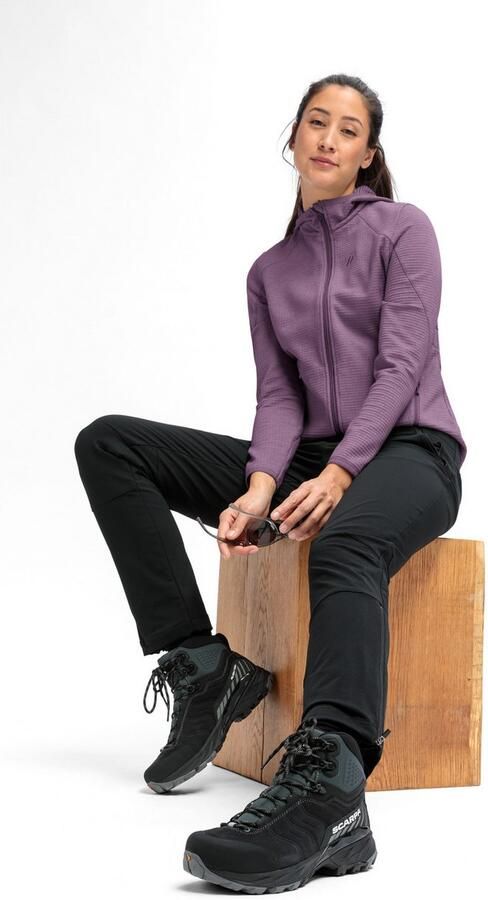Maier Sports Fleecejack Tesila Hood W Dames midlayer ademend snel drogend full-zip regular fit - Foto 3