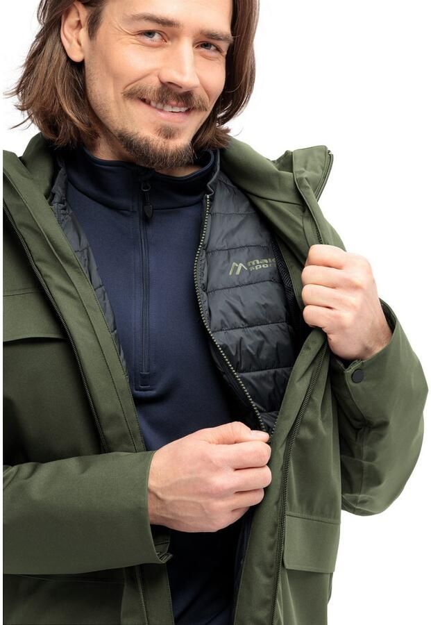 Maier Sports Functioneel jack WOUT Heren outdoor-jack wind waterdicht 2 ritszakken en capuchon - Foto 3