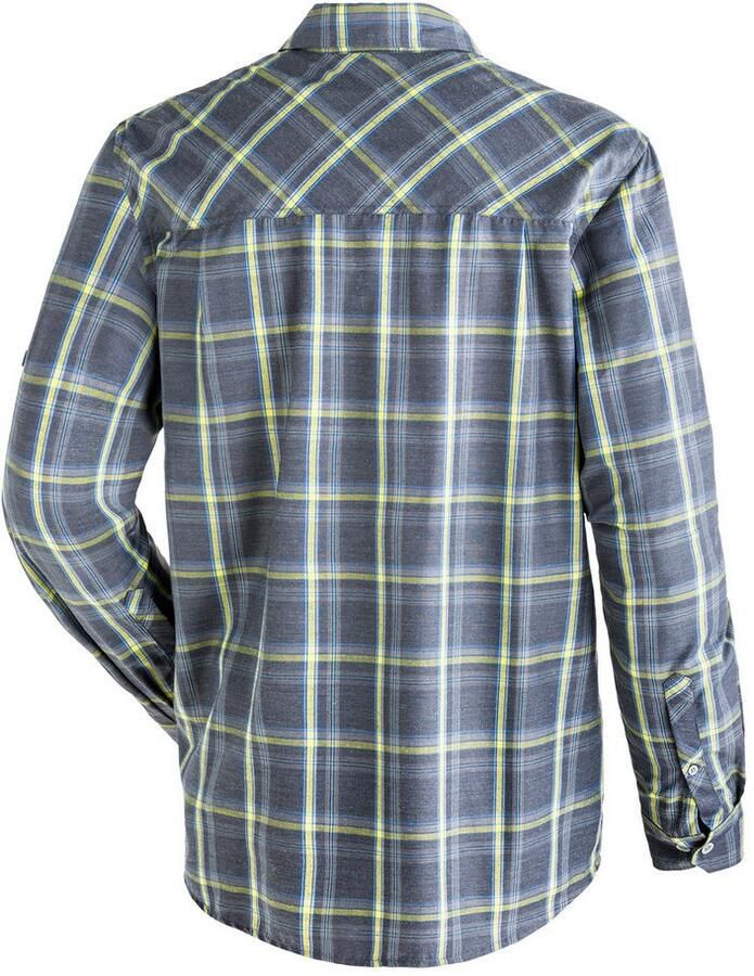 Maier Sports Functioneel shirt Claas Heren overhemd langarm geruit overhemd voor outdoor en vrije tijd
