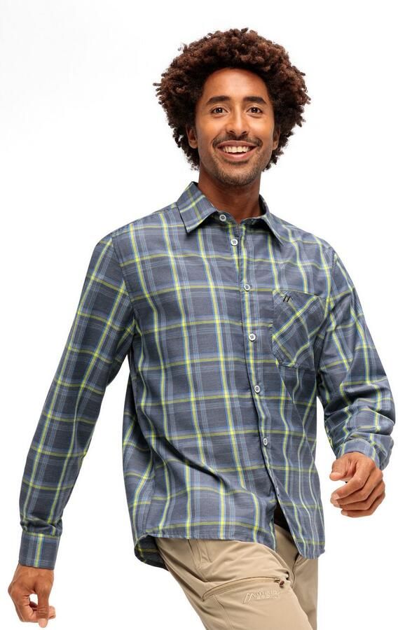 Maier Sports Functioneel shirt Claas Heren overhemd langarm geruit overhemd voor outdoor en vrije tijd - Foto 5