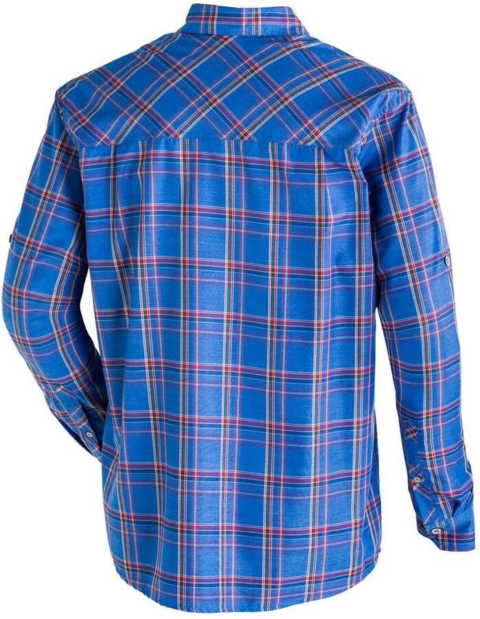 Maier Sports Functioneel shirt Claas Heren overhemd langarm geruit overhemd voor outdoor en vrije tijd