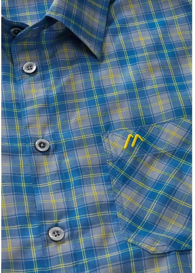 Maier Sports Functioneel shirt Mauro Geruite overhemd met korte mouwen voor wandelen reizen en vrije tijd - Foto 2