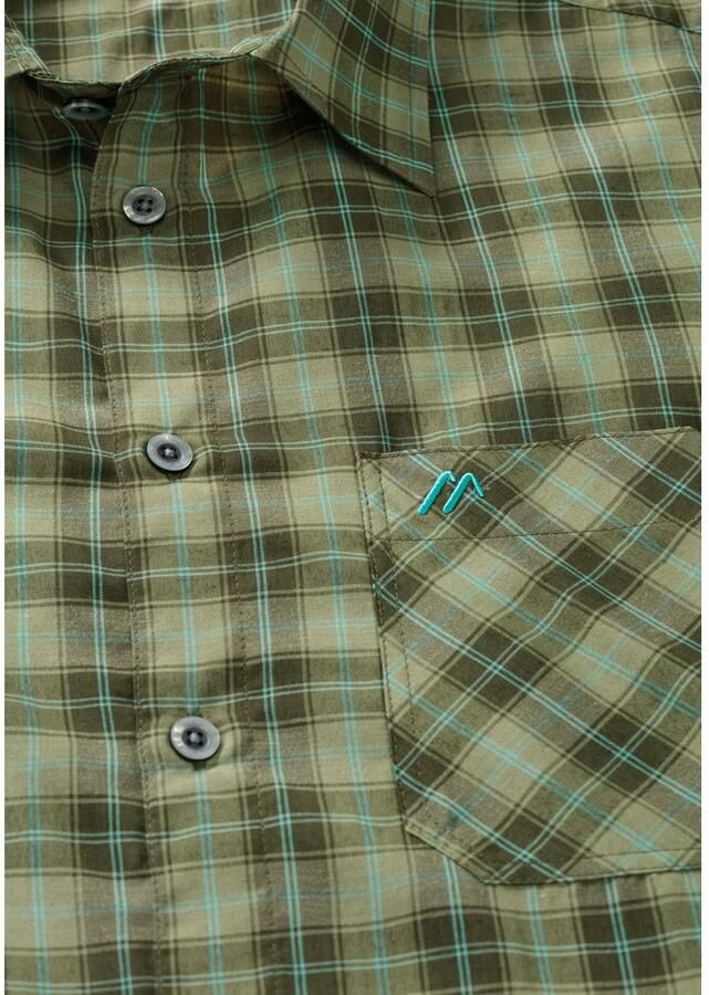 Maier Sports Functioneel shirt Mauro Geruite overhemd met korte mouwen voor wandelen reizen en vrije tijd - Foto 2