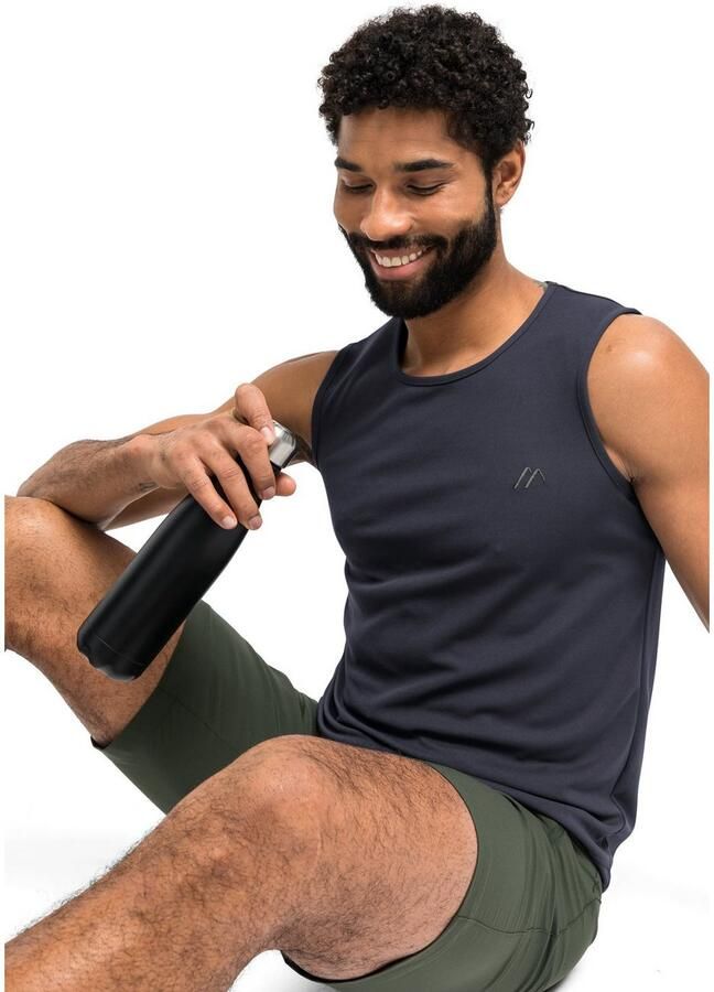 Maier Sports Functioneel shirt Peter Heren rondhals tanktop pique outdoor-shirt sneldrogend