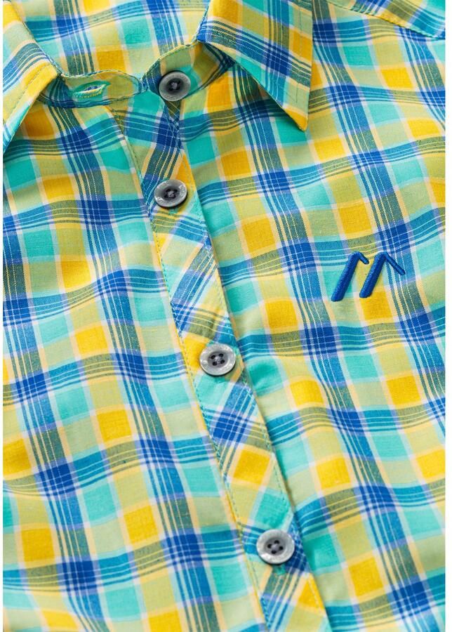 Maier Sports Functionele blouse Paloma Geruite mouwloze blouse voor wandelen reizen en vrije tijd