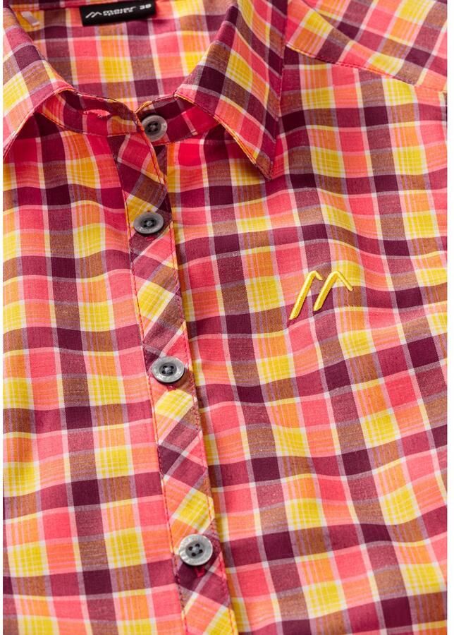 Maier Sports Functionele blouse Paloma Geruite mouwloze blouse voor wandelen reizen en vrije tijd