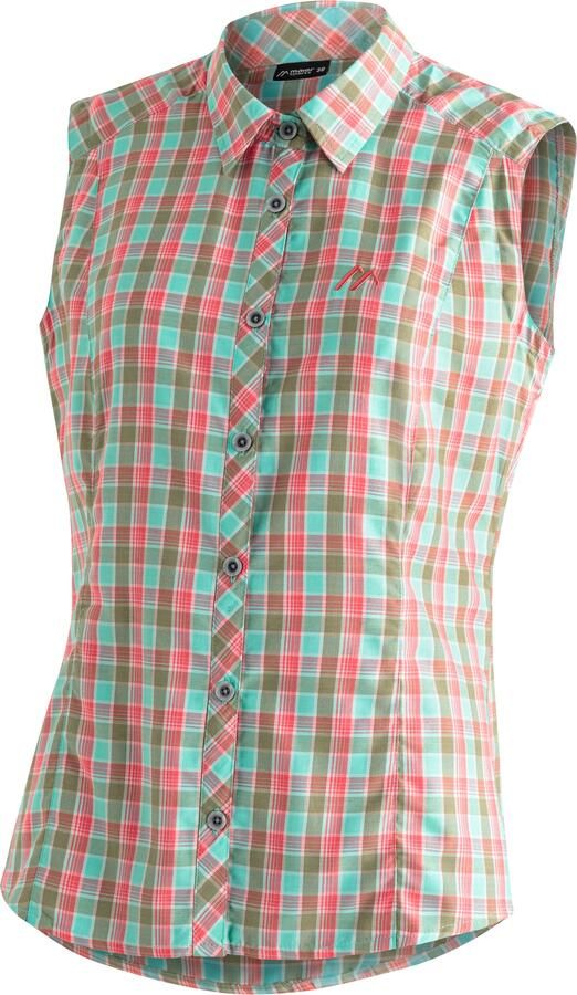 Maier Sports Functionele blouse Paloma Geruite mouwloze blouse voor wandelen reizen en vrije tijd - Foto 3