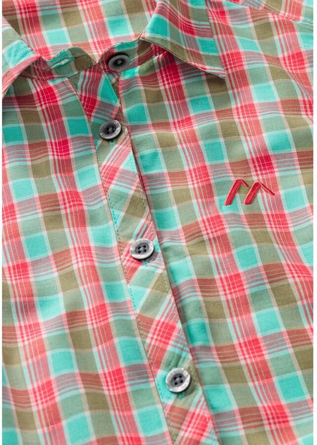 Maier Sports Functionele blouse Paloma Geruite mouwloze blouse voor wandelen reizen en vrije tijd