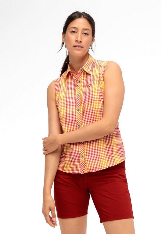 Maier Sports Functionele blouse Paloma Geruite mouwloze blouse voor wandelen reizen en vrije tijd - Foto 3