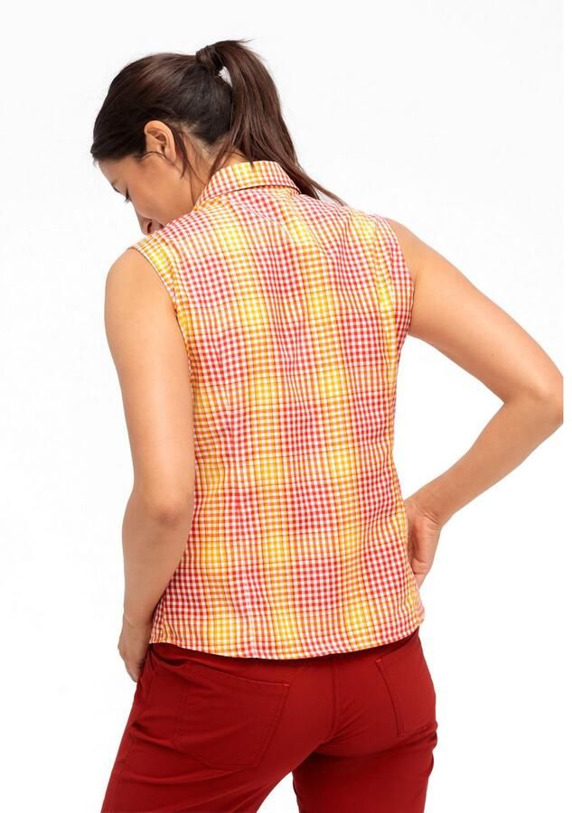 Maier Sports Functionele blouse Paloma Geruite mouwloze blouse voor wandelen reizen en vrije tijd - Foto 2