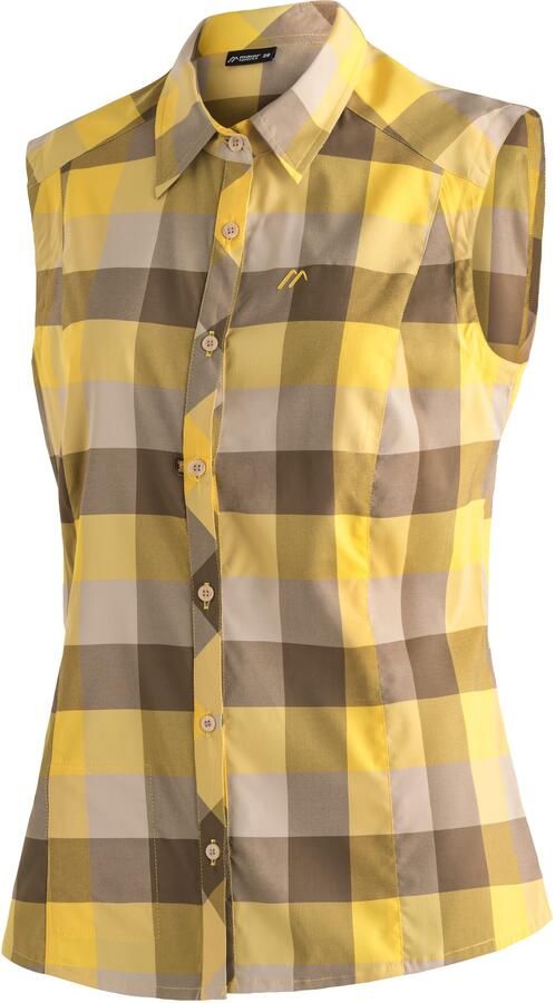 Maier Sports Functionele blouse Sana sleeveless mouwloze damesblouse ademende geruite blouse - Foto 3