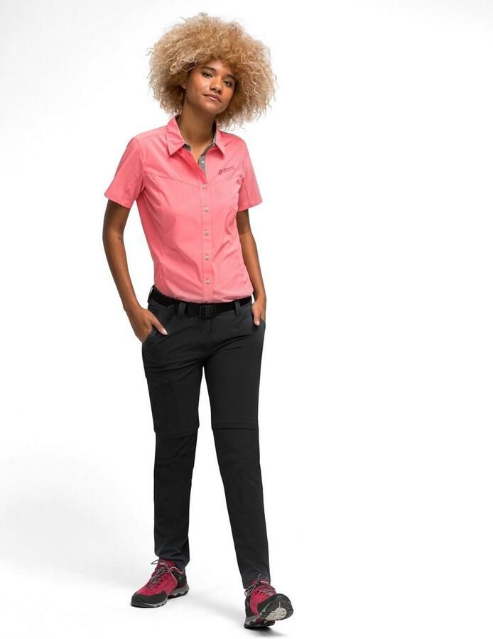 Maier Sports Functionele broek Inara slim zip Dames wandelbroek zipp-off outdoorbroek 4 zakken slim fit