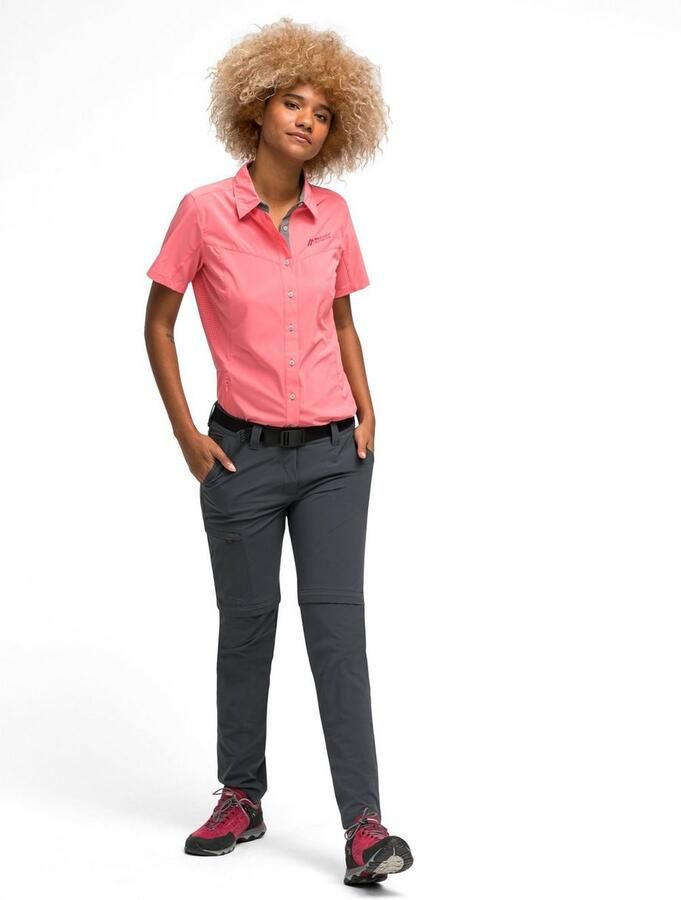 Maier Sports Functionele broek Inara slim zip Dames wandelbroek zipp-off outdoorbroek 4 zakken slim fit
