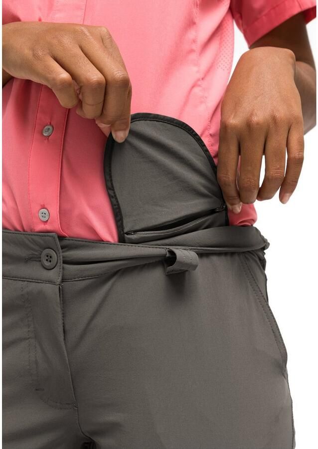 Maier Sports Functionele broek Inara slim zip Dames wandelbroek zipp-off outdoorbroek 4 zakken slim fit