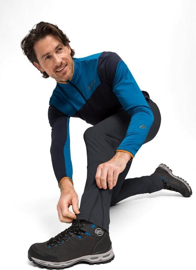 Maier Sports Functionele broek Naturno slim Heren wandbroek elastische trekkingbroek 4 zakken Slim Fit