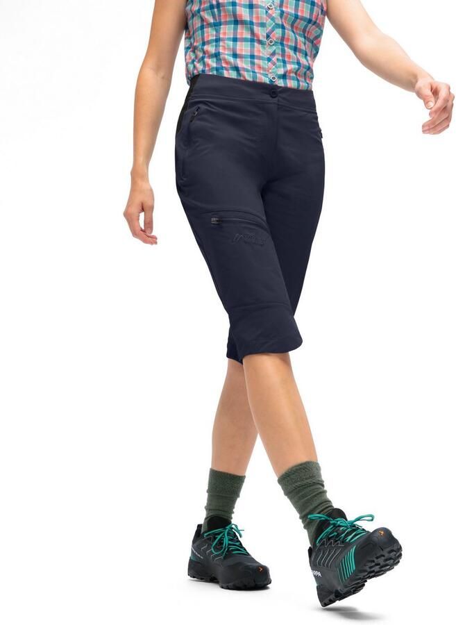 Maier Sports Outdoorbroek Inara slim Capri Vario Dames wandelbroek elastische functionele broek met 4 zakken slim fit