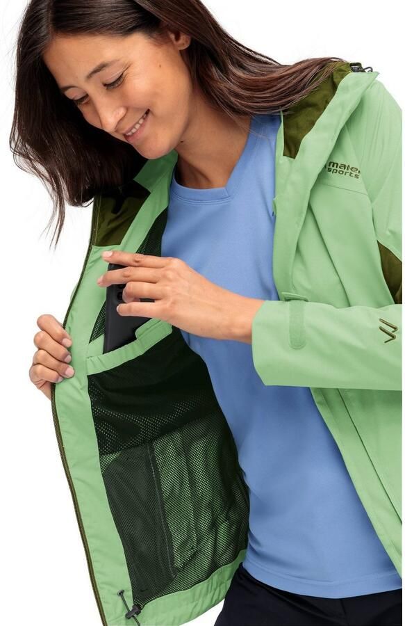 Maier Sports Outdoorjack Partu rec W Dames functionele jas waterdichte regenjas met capuchon wandeljas - Foto 2