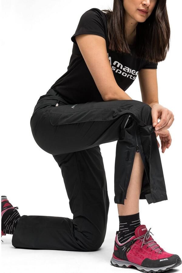 Maier Sports Regenbroek Raindrop L Dames outdoorbroek waterdicht en winddicht ook als overbroek te gebruiken - Foto 3