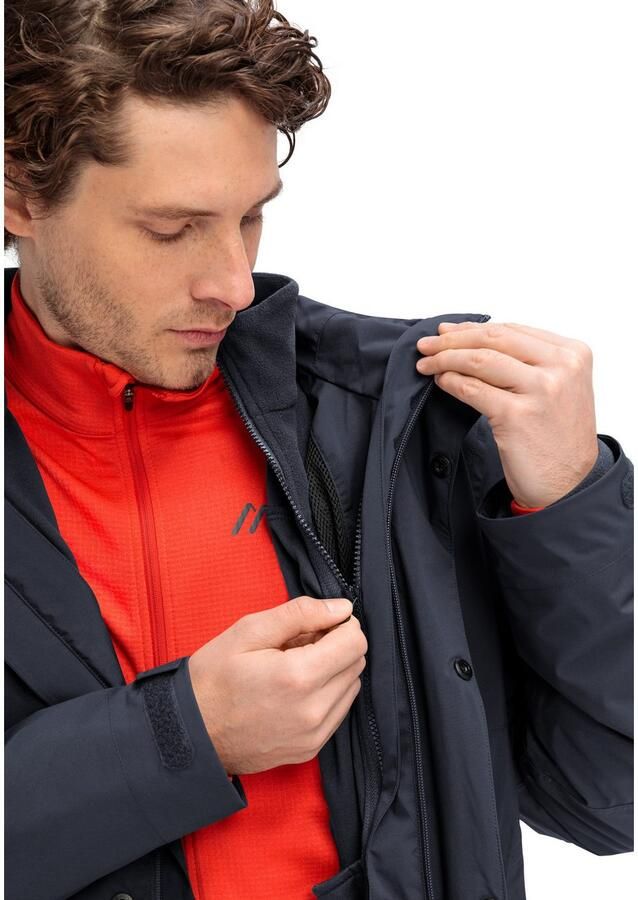 Maier Sports Regenjack Metor 3in1 M warm heren jack met capuchon winterjack waterdicht ademend - Foto 3