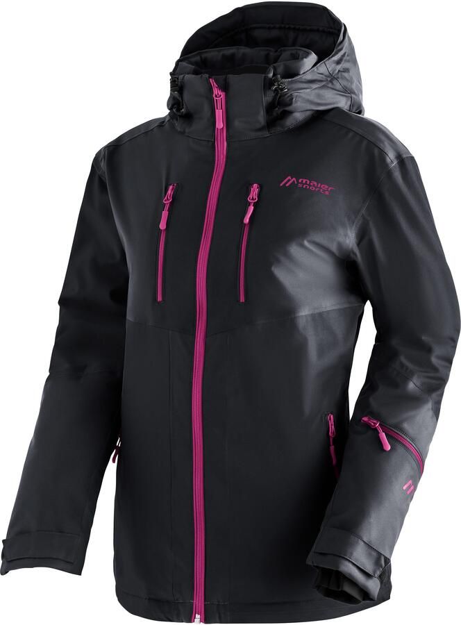 Maier Sports Ski-jack Ina Dames winterjack waterdicht 5 ritszakken en capuchon regular fit - Foto 3