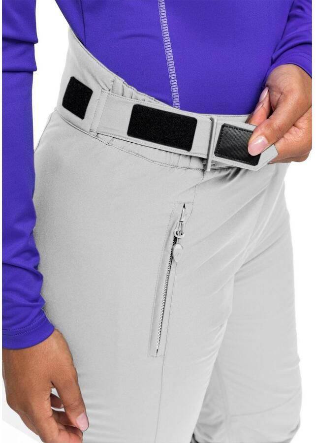 Maier Sports Skibroek Vroni slim Dames sneeuwbroek wind- en waterdicht 2 ritszakken slim fit