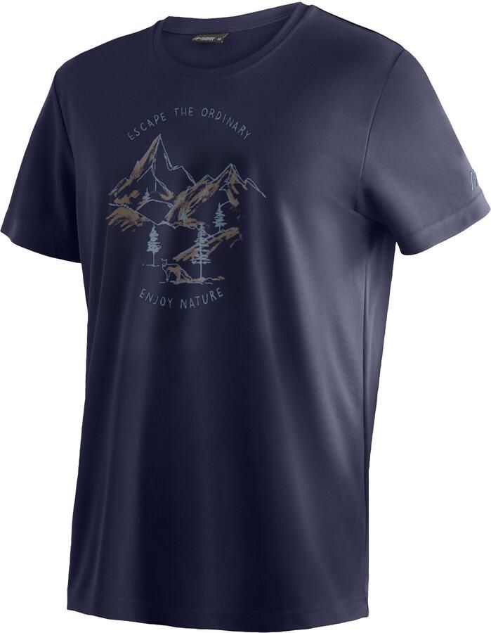 Maier Sports T-shirt Dieter print Heren functioneel shirt vrijetijdsshirt met print regular fit - Foto 3