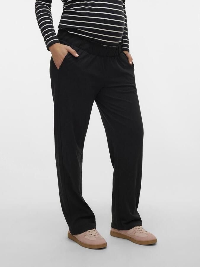 Mamalicious loose fit broek MLIVY zwart Dames Katoen Effen XL - Foto 6