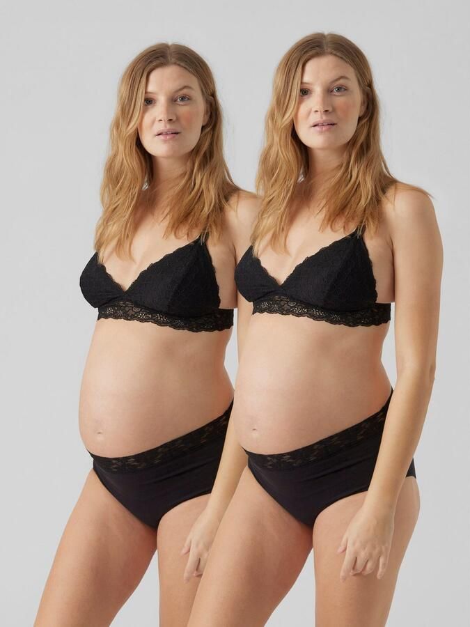 Mamalicious High-waist-hipster MLHEAL HW LACE PANTIES 2-P NOOS (set 2 stuks) - Foto 2