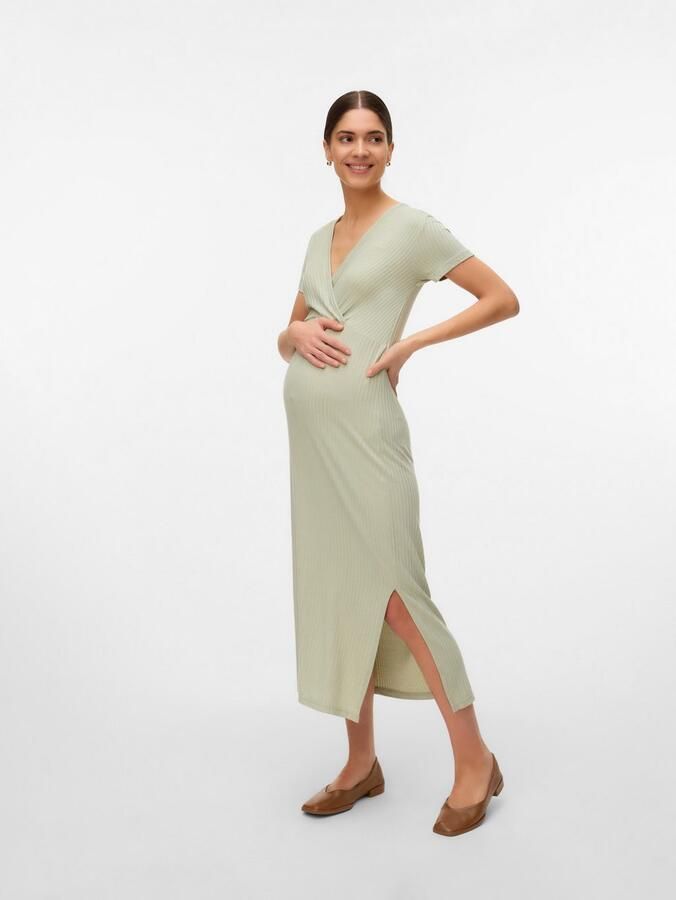 Mamalicious Jerseyjurk MLTRINITY TESS SS JRS MIDI DRESS 2F NOOS - Foto 5