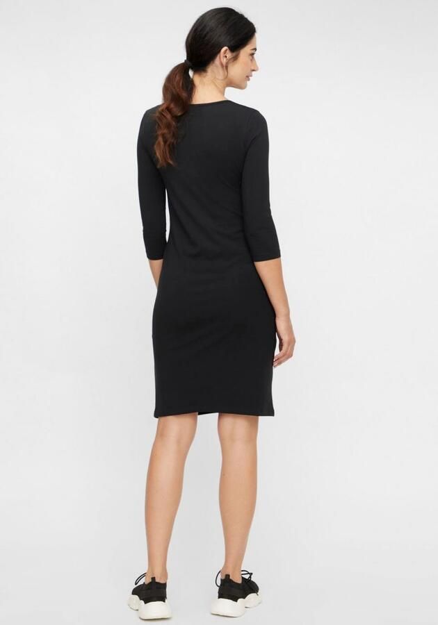 Mamalicious zwangerschapsjurk LEA met biologisch katoen zwart Effen XL - Foto 4