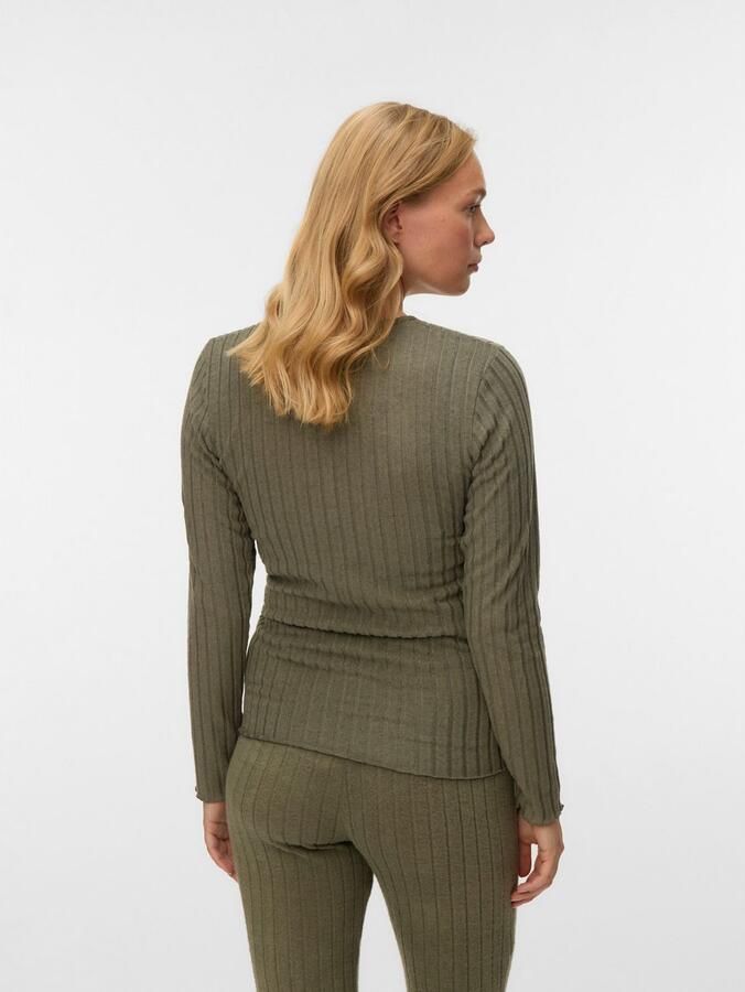 Mamalicious Shirt met V-hals MLFELIZIA LIA LS JRS TOP 2F NOOS - Foto 3