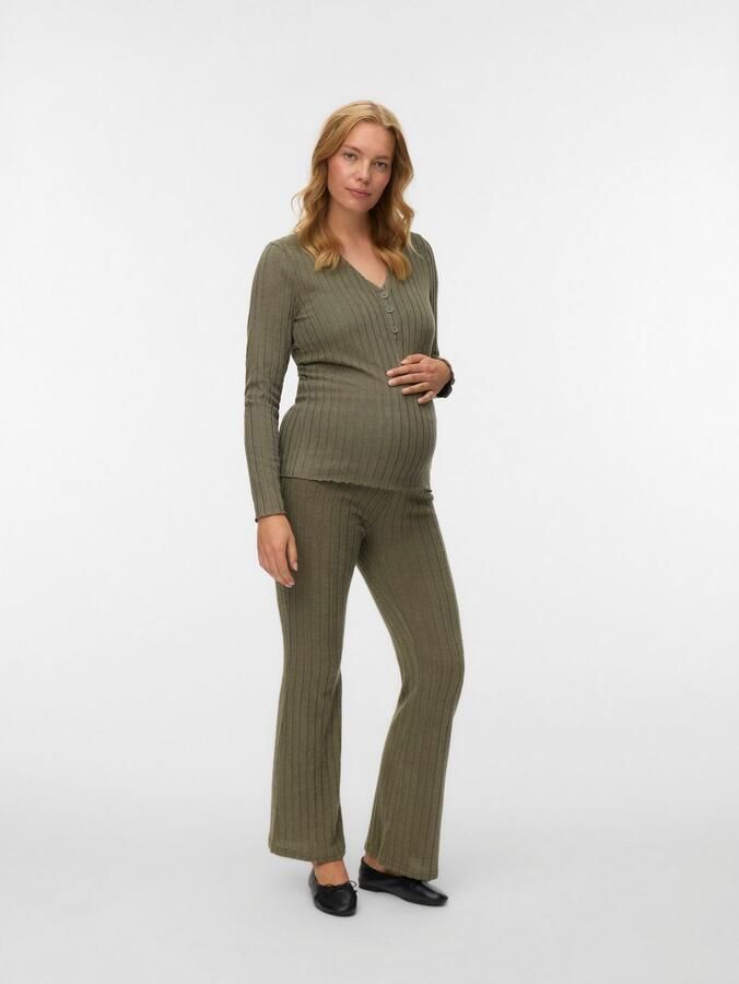 Mamalicious Stretch-zwangerschapsbroek MLFELIZIA FLARED JRS PANTS HW NOOS - Foto 2