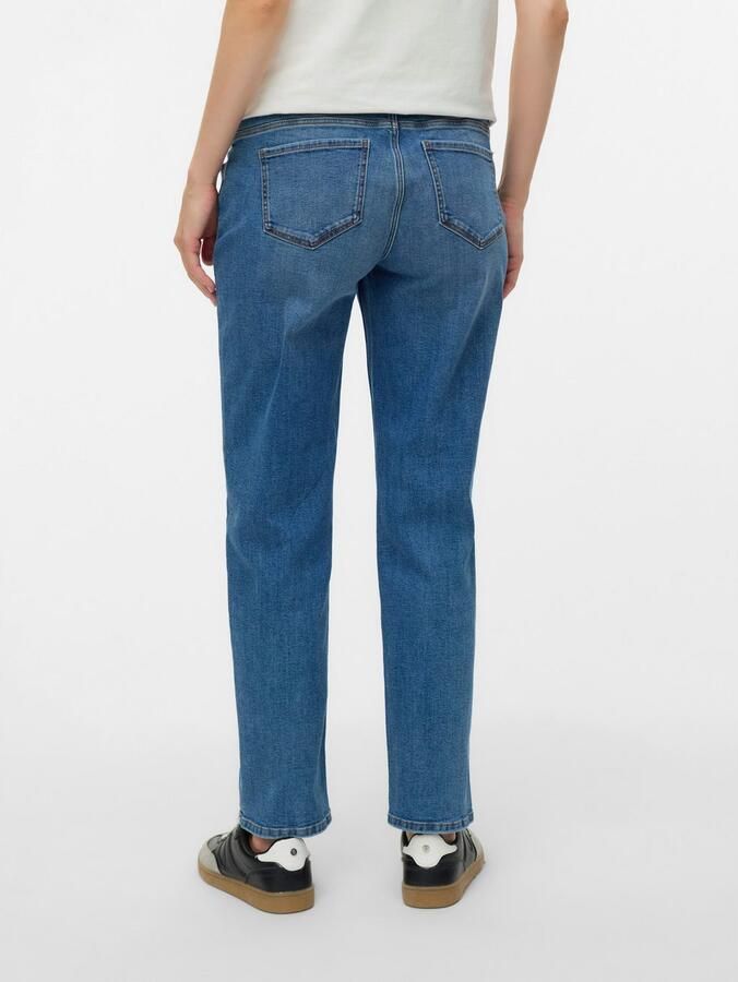 MAMALICIOUS high waist zwangerschapskleding slim fit jeans medium blue denim - Foto 3