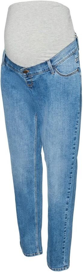 MAMALICIOUS high waist zwangerschapskleding slim fit jeans medium blue denim - Foto 5