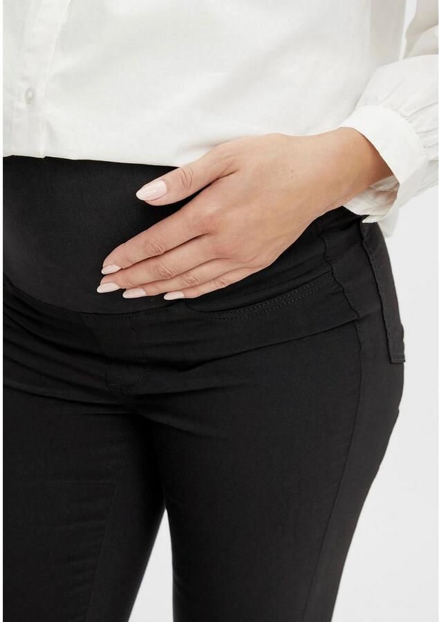 Mamalicious skinny zwangerschapsjeans MLLUCY zwart Dames Viscose Effen XL - Foto 4
